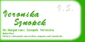 veronika sznopek business card